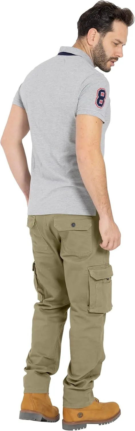 Alamo Casual Cargo Pants for Men - Stretchable, Regular Fit Cargo Work Pants for Men - 6 Pocket Outdoor Mens Work Pants