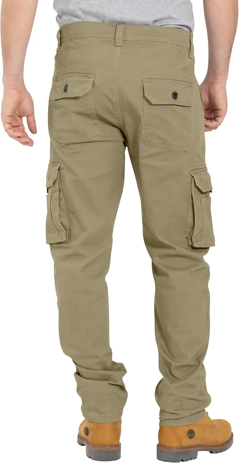 Alamo Casual Cargo Pants for Men - Stretchable, Regular Fit Cargo Work Pants for Men - 6 Pocket Outdoor Mens Work Pants