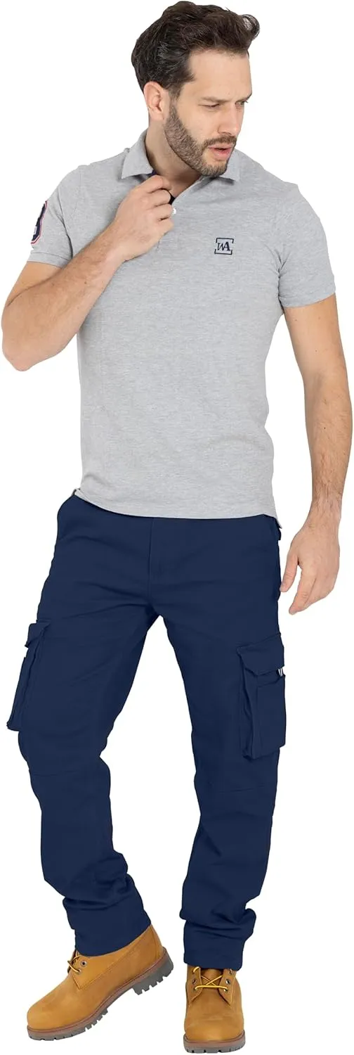 Alamo Casual Cargo Pants for Men - Stretchable, Regular Fit Cargo Work Pants for Men - 6 Pocket Outdoor Mens Work Pants