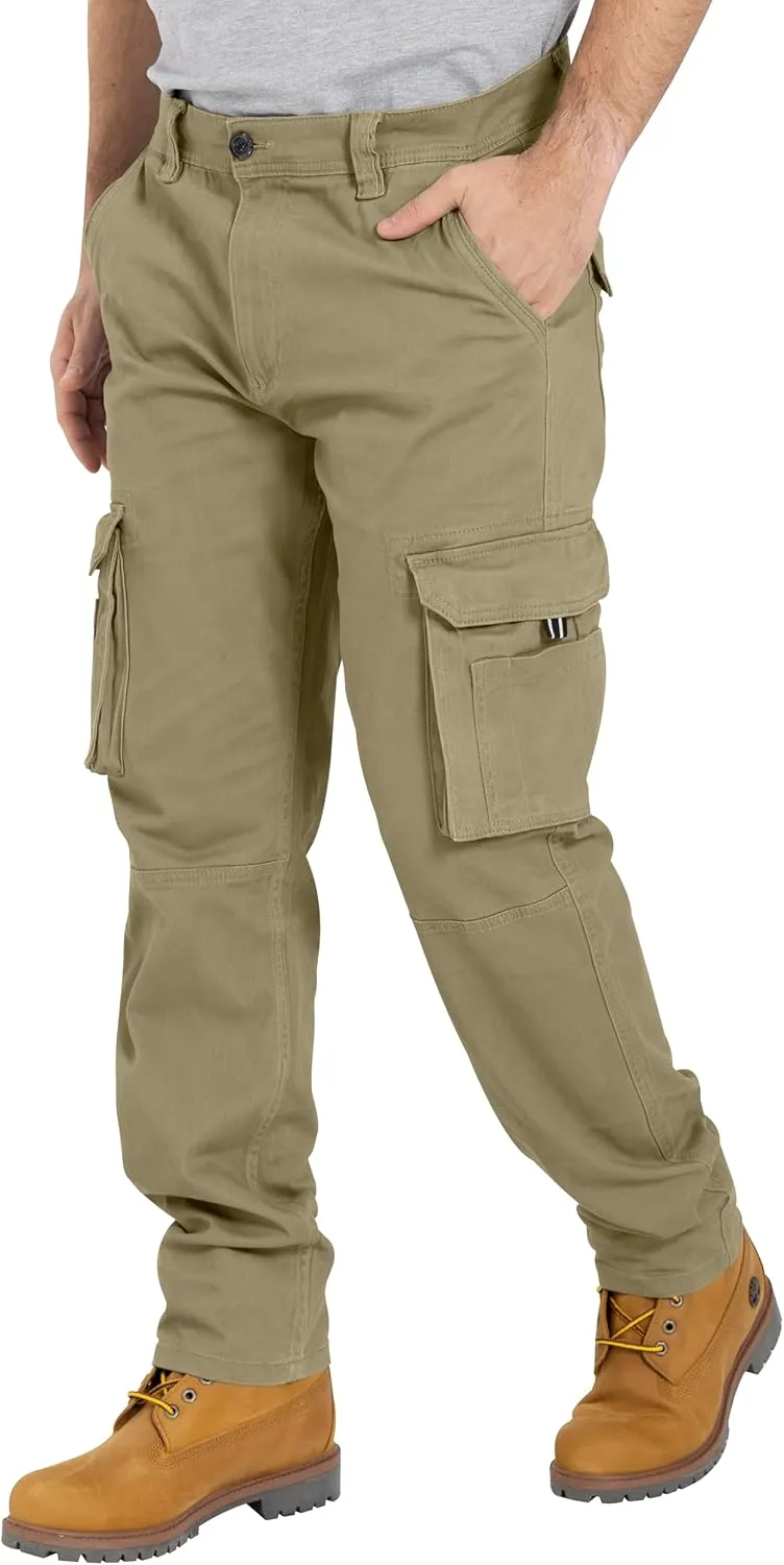 Alamo Casual Cargo Pants for Men - Stretchable, Regular Fit Cargo Work Pants for Men - 6 Pocket Outdoor Mens Work Pants