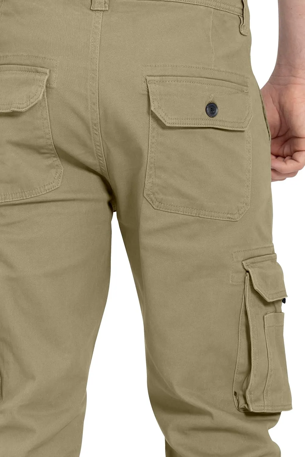 Alamo Casual Cargo Pants for Men - Stretchable, Regular Fit Cargo Work Pants for Men - 6 Pocket Outdoor Mens Work Pants