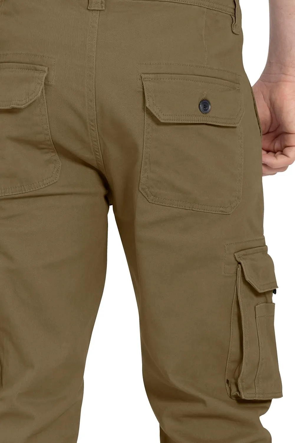 Alamo Casual Cargo Pants for Men - Stretchable, Regular Fit Cargo Work Pants for Men - 6 Pocket Outdoor Mens Work Pants