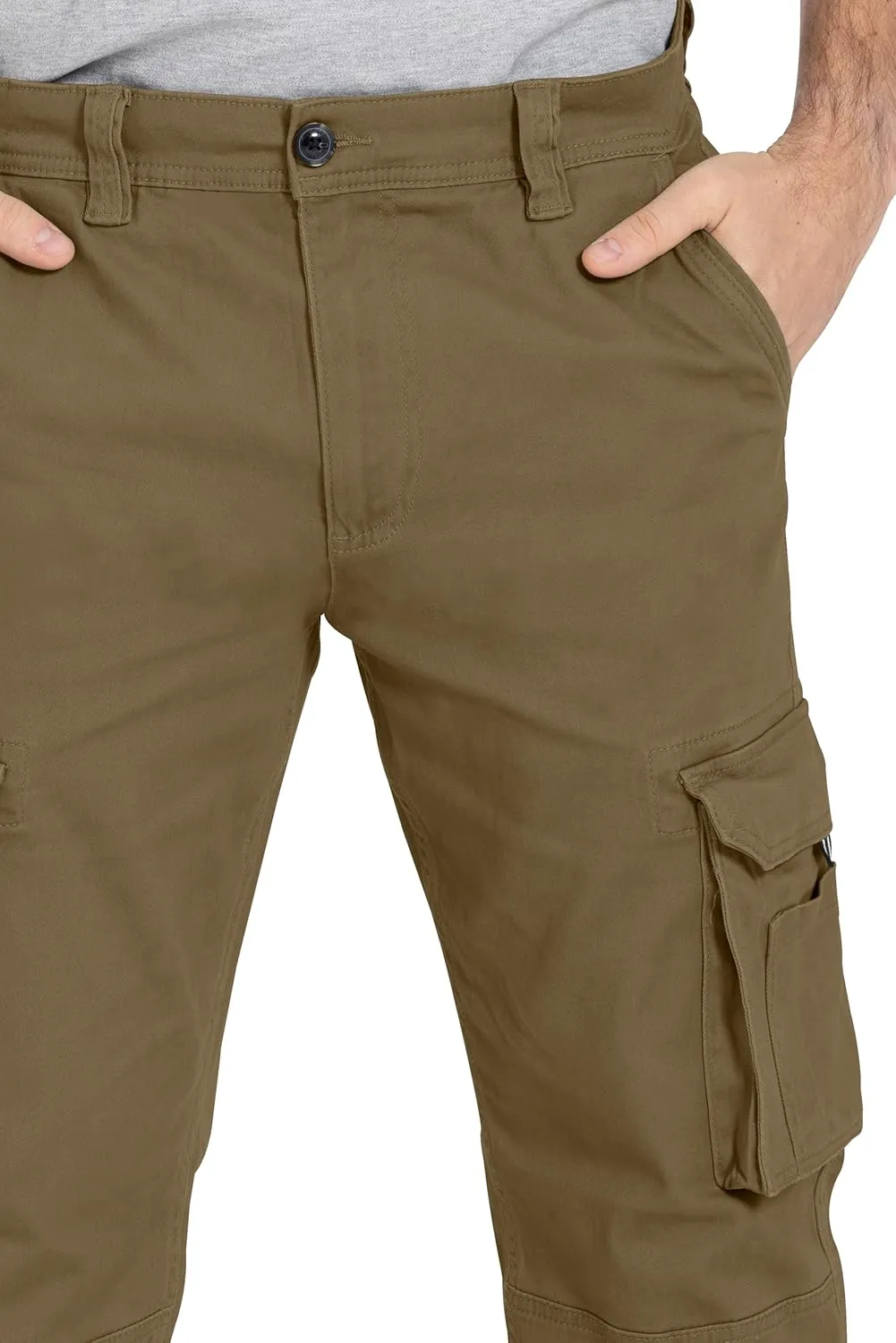 Alamo Casual Cargo Pants for Men - Stretchable, Regular Fit Cargo Work Pants for Men - 6 Pocket Outdoor Mens Work Pants