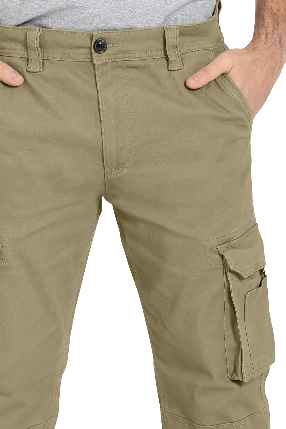 Alamo Casual Cargo Pants for Men - Stretchable, Regular Fit Cargo Work Pants for Men - 6 Pocket Outdoor Mens Work Pants