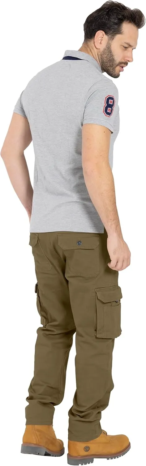 Alamo Casual Cargo Pants for Men - Stretchable, Regular Fit Cargo Work Pants for Men - 6 Pocket Outdoor Mens Work Pants
