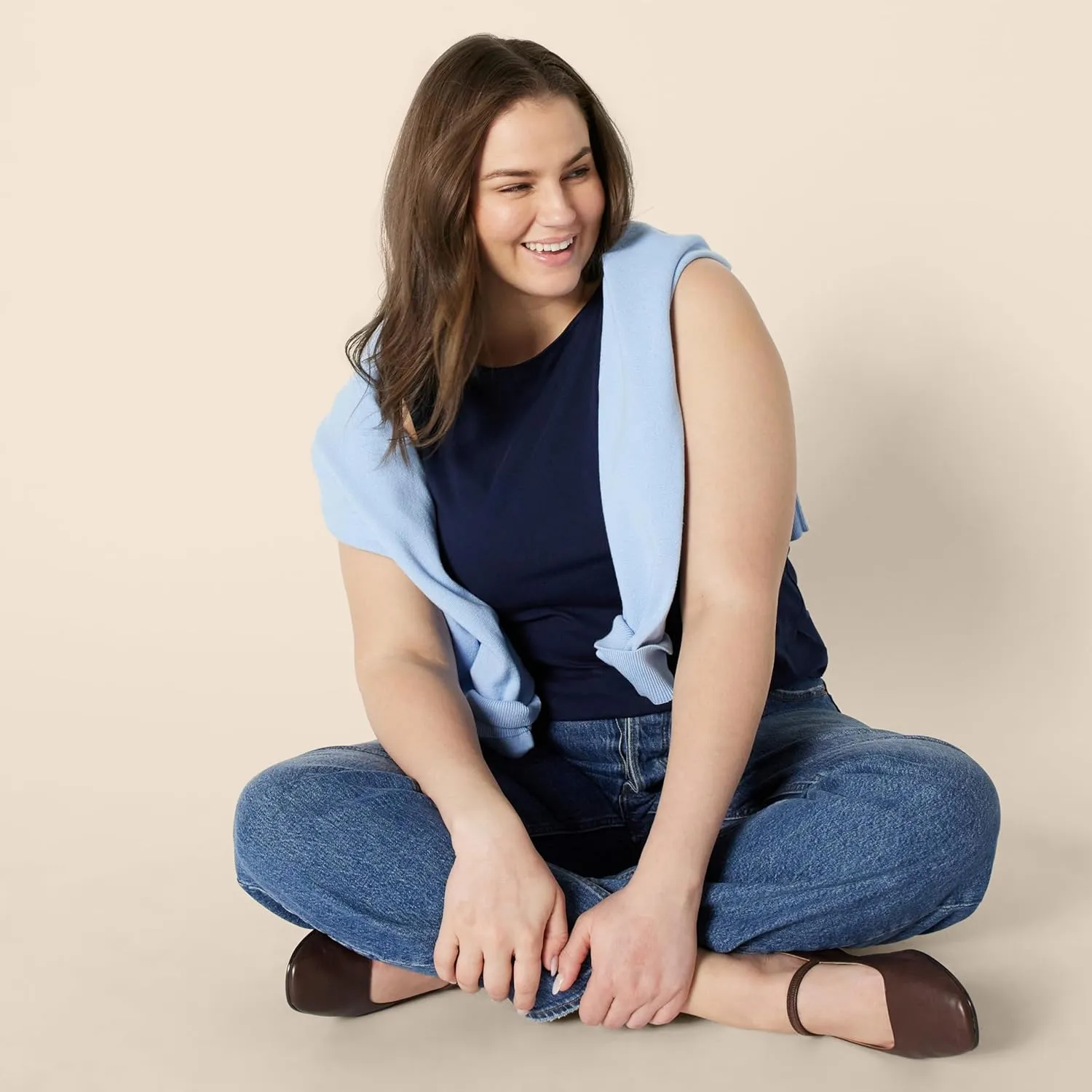 Amazon Essentials Women's Slim-Fit Rib Knit Boatneck Layering Tank