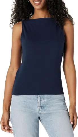 Amazon Essentials Women's Slim-Fit Rib Knit Boatneck Layering Tank