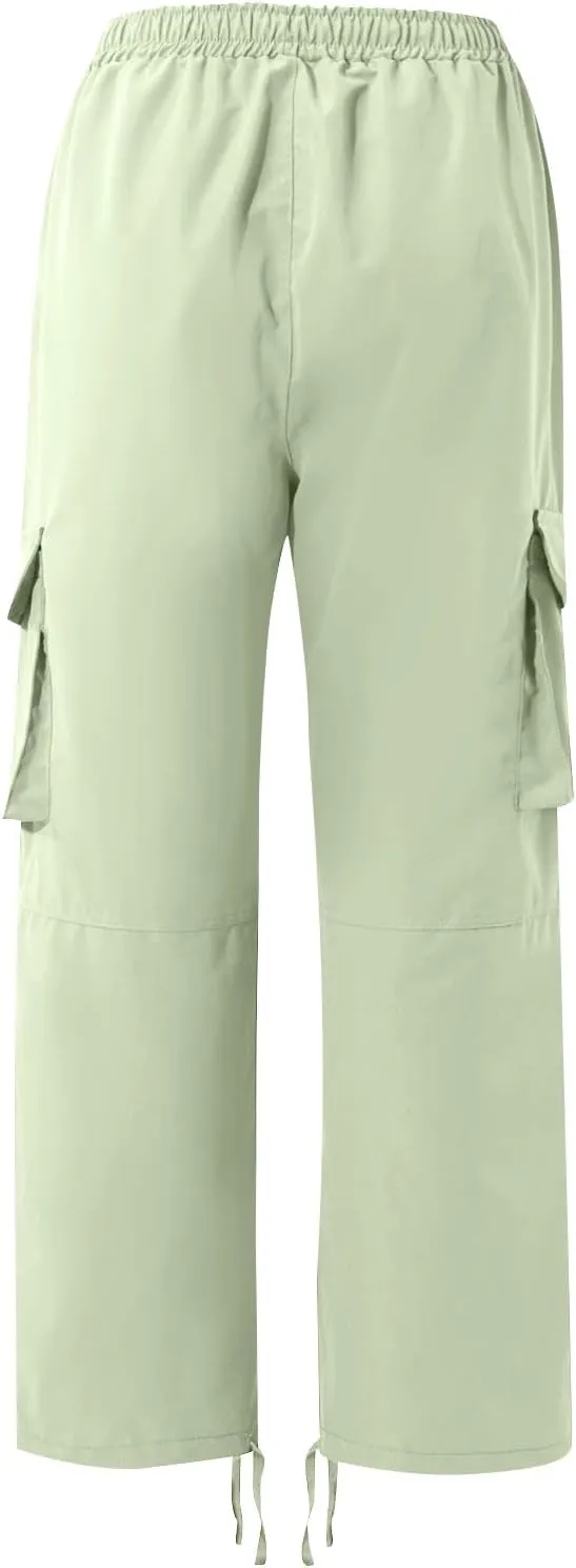 Cargo Pants for Men Baggy Drawstring Elastic Waist Sweatpants Stylish with Pockets Work Pants 2024 Joggers Trousers