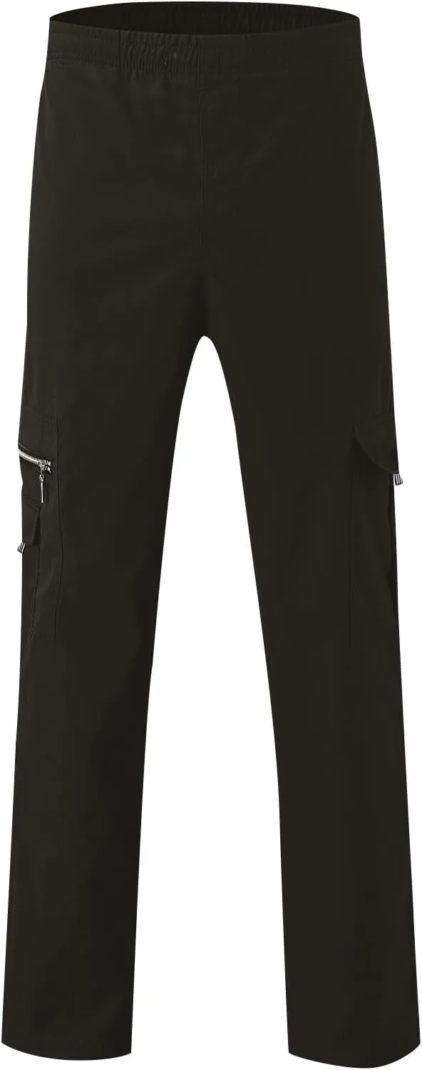 Casual Jogger Pants for Men Breathable Relaxed Fit Chino Outdoor Cargo Pants Workout Lightweight Twill Jogging Sweatpants