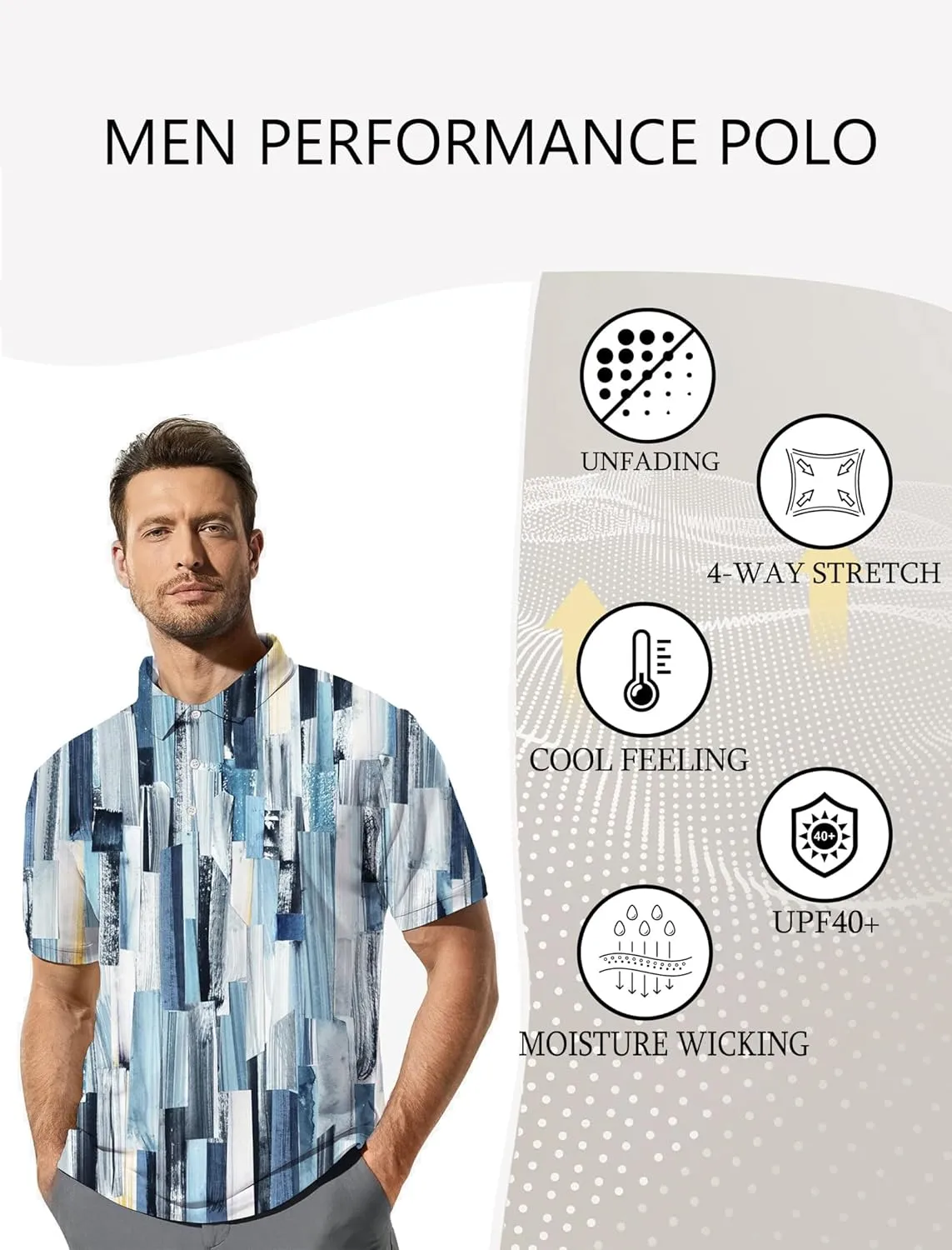 Golf Shirts for Men Funny: Hawaiian Golf Polo Shirt Dry Fit