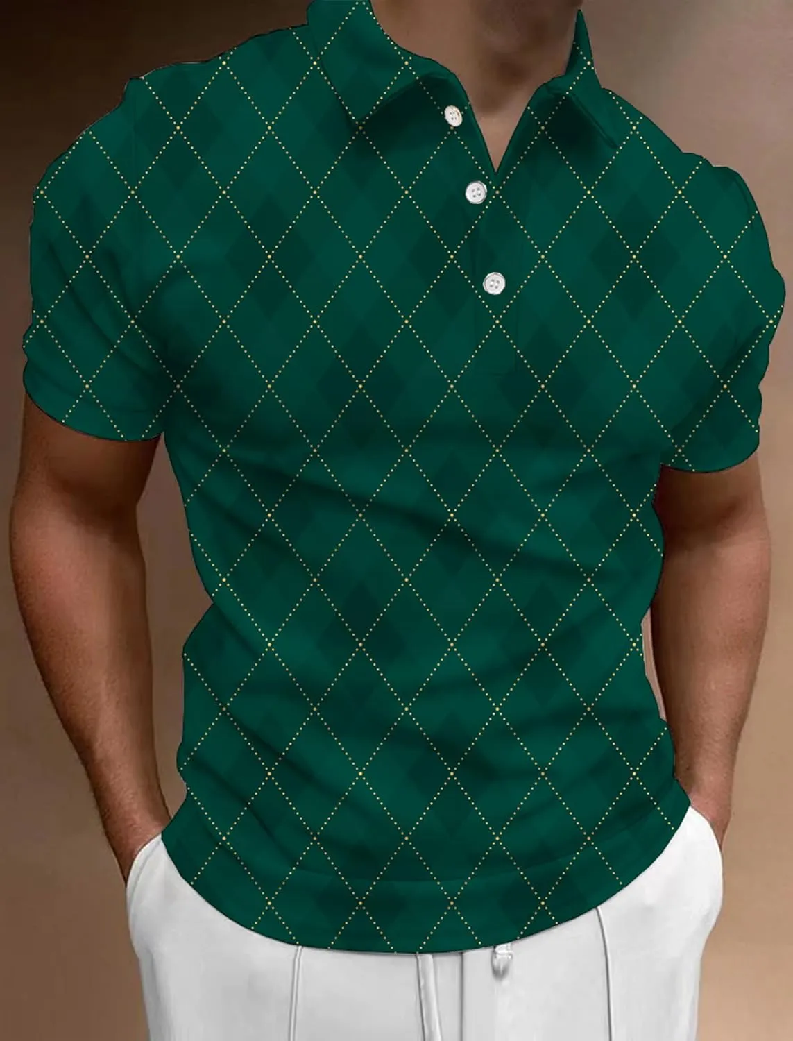 Golf Shirts for Men Funny: Hawaiian Golf Polo Shirt Dry Fit