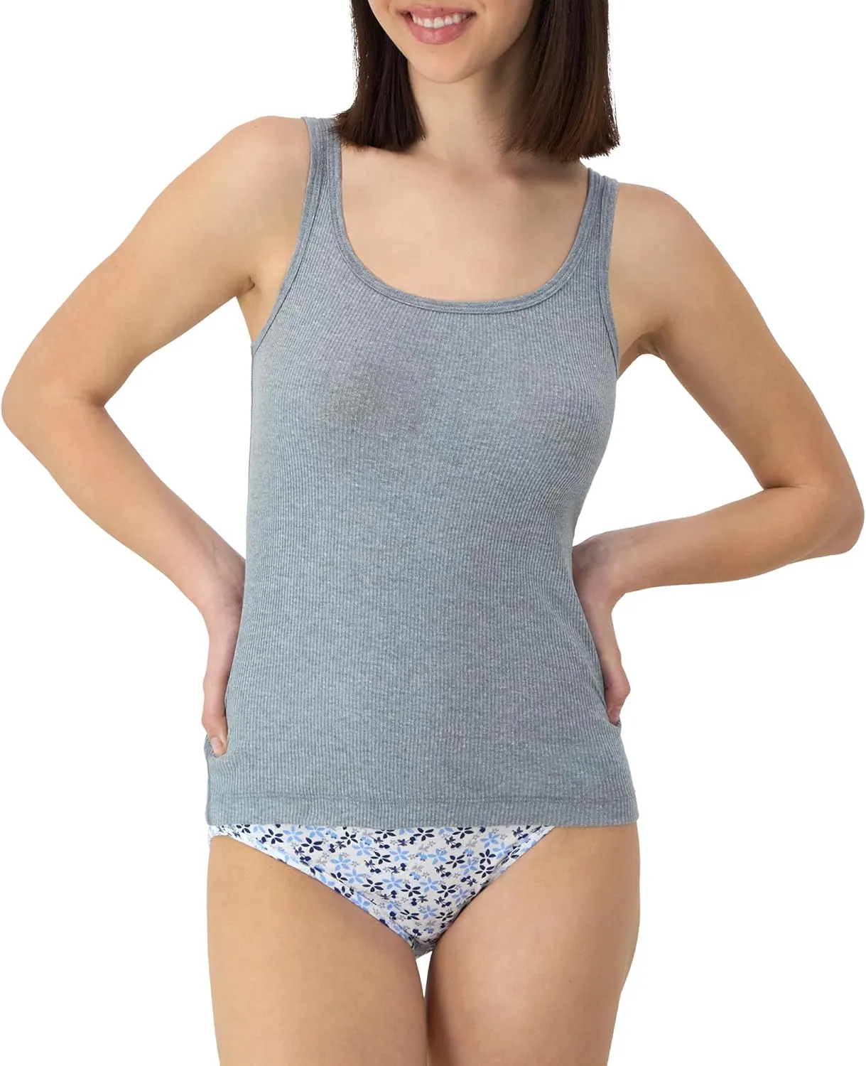 Hanes Originals Pack, Soft Cotton Rib Tank Tops for Women, 4-Pack