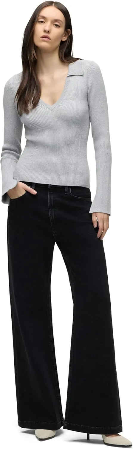 HUDSON Women's Jodie High Rise Loose Fit Wide Leg Jean