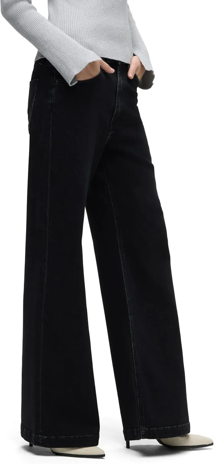 HUDSON Women's Jodie High Rise Loose Fit Wide Leg Jean