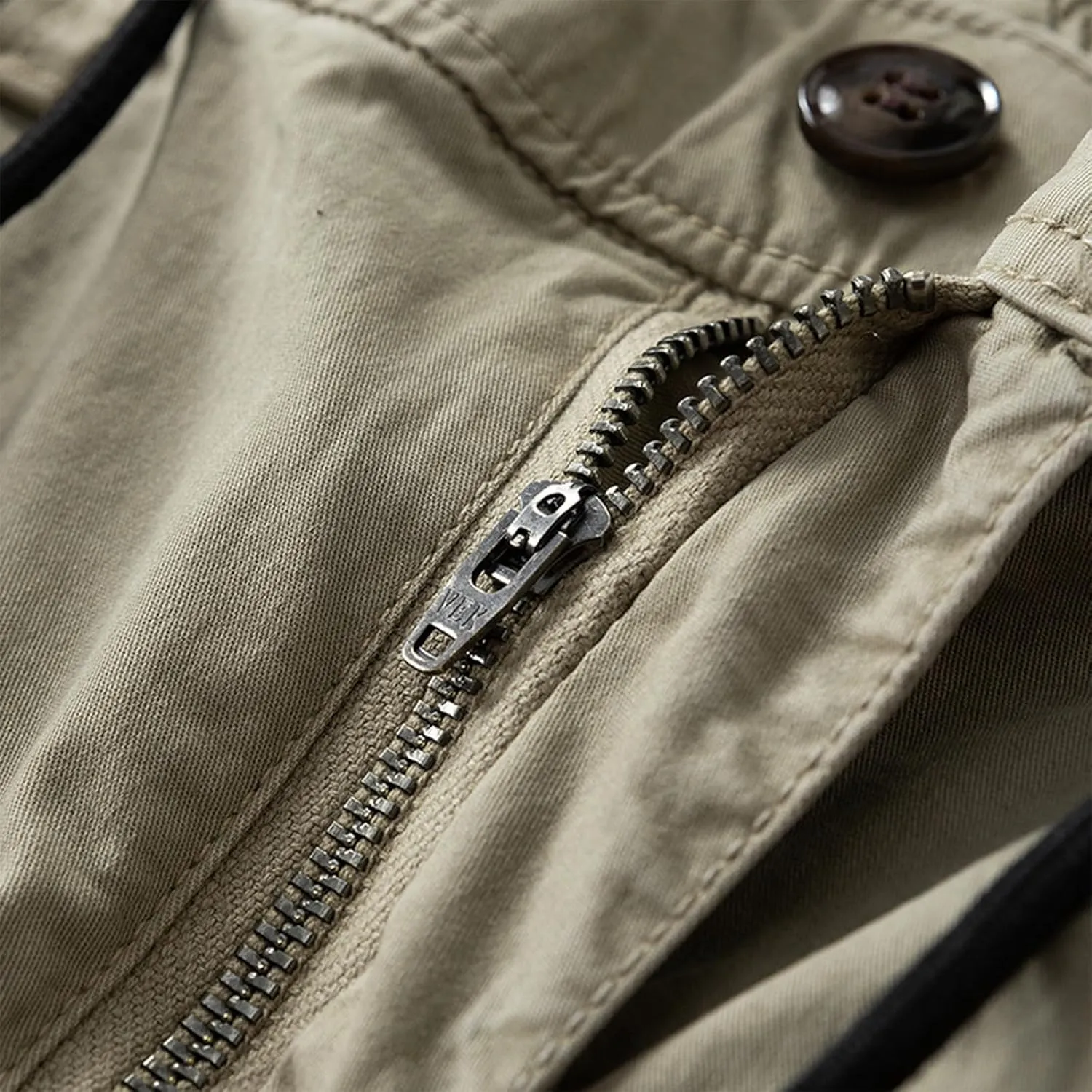 Men's Casual Cargo Joggers Drawstring Straight Leg Breathable Chino Pants Hiking Slim Fit Twill Jogging Sweatpants