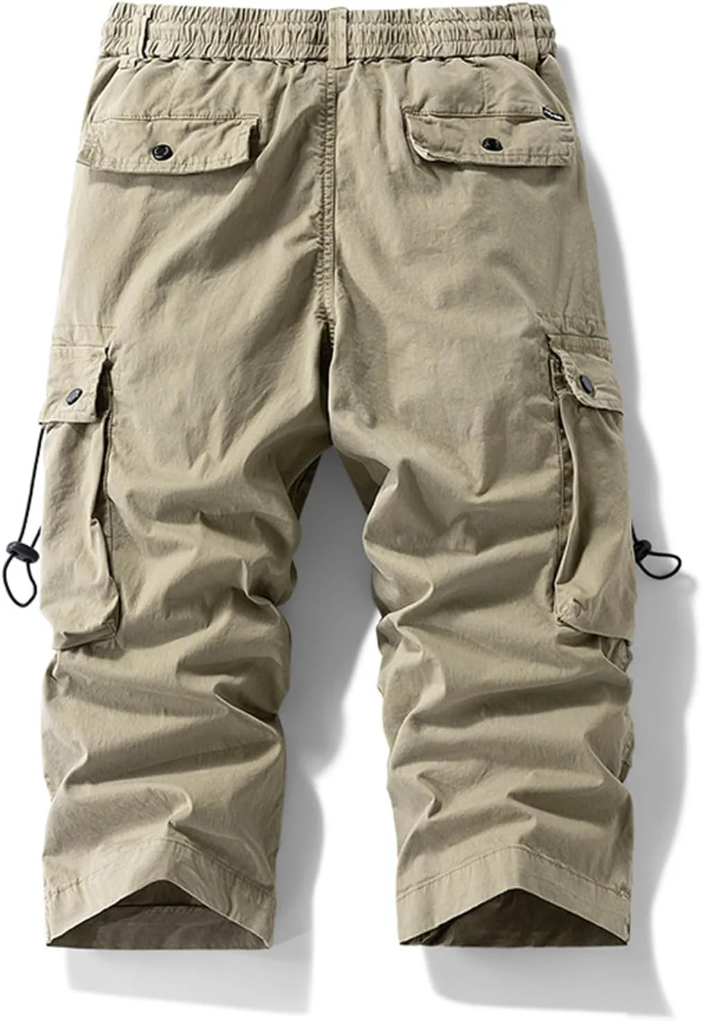 Men's Casual Cargo Joggers Drawstring Straight Leg Breathable Chino Pants Hiking Slim Fit Twill Jogging Sweatpants