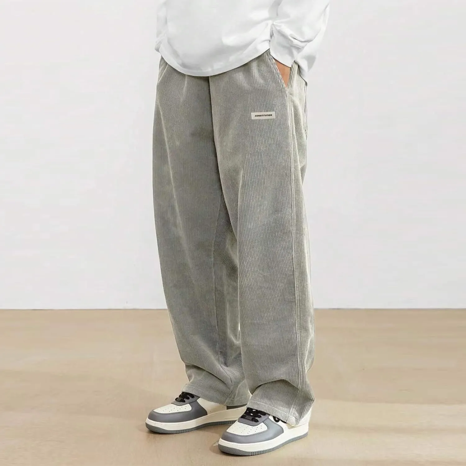Men's Casual Cargo Joggers Drawstring Straight Leg Breathable Chino Pants Sport Lightweight Twill Jogging Sweatpants