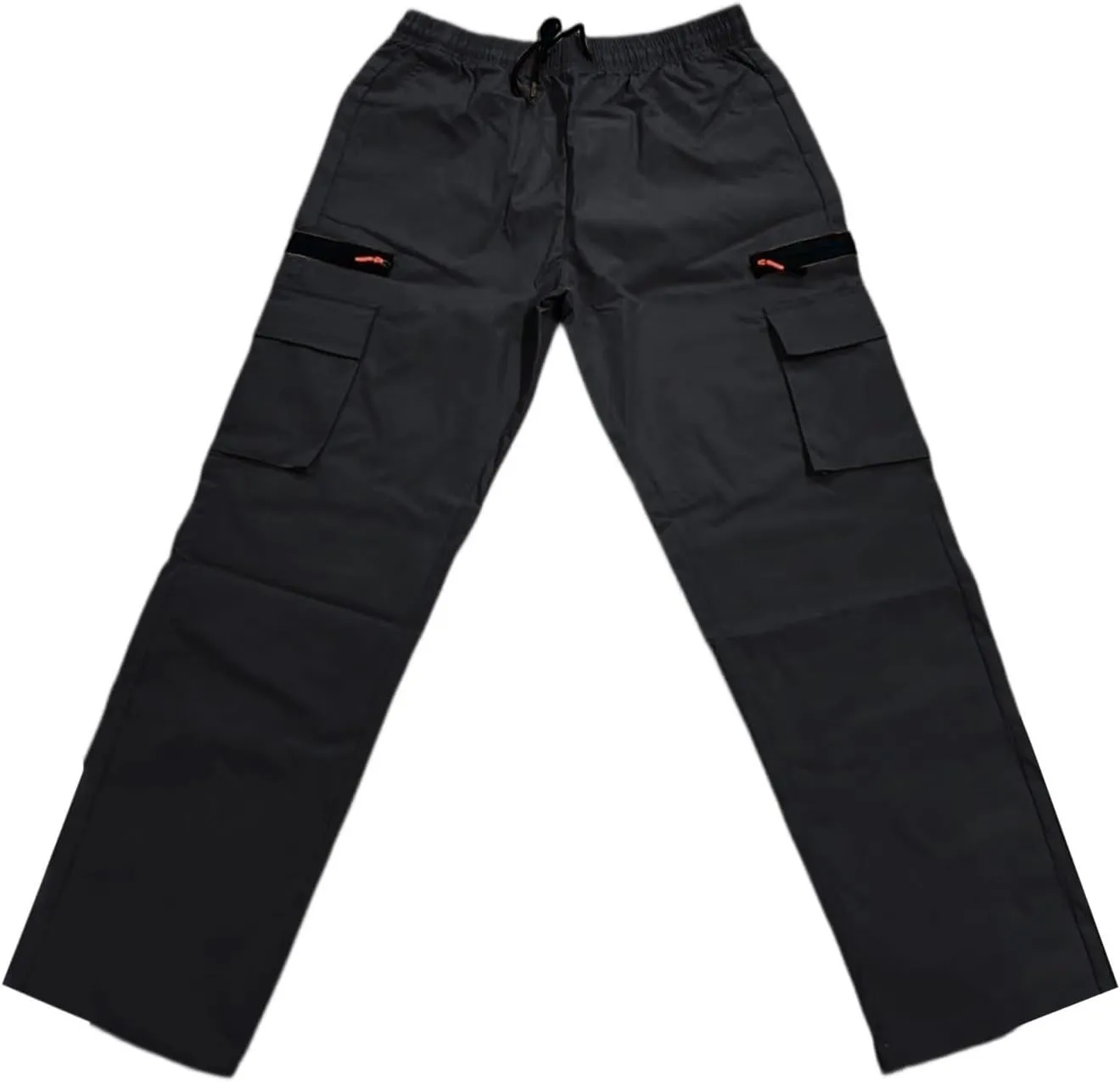 Men's Casual Cargo Joggers Drawstring Straight Leg Breathable Chino Pants Work Lightweight Twill Jogging Sweatpants