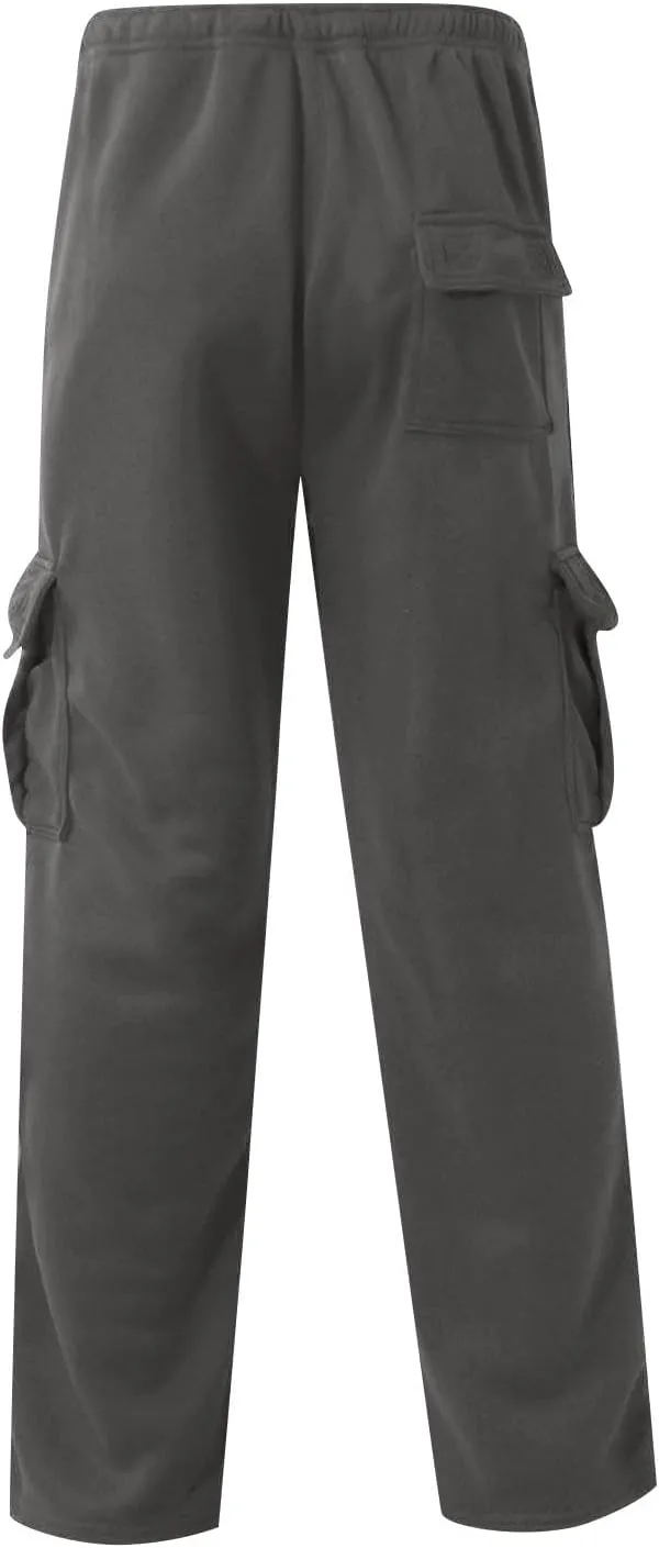 Men's Casual Cargo Joggers Drawstring Straight Leg Breathable Chino Pants Work Slim Fit Twill Jogging Sweatpants