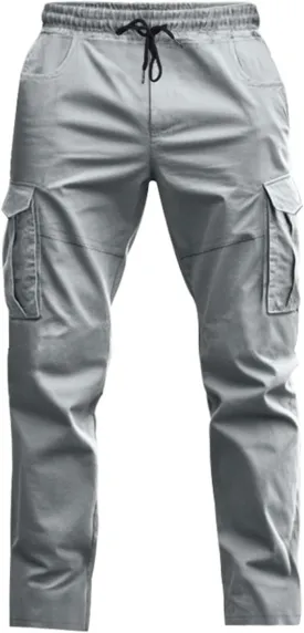 Men's Casual Jogger Pants Breathable Chino Relaxed Fit Outdoor Cargo Pants Sport Slim Fit Twill Jogging Sweatpants