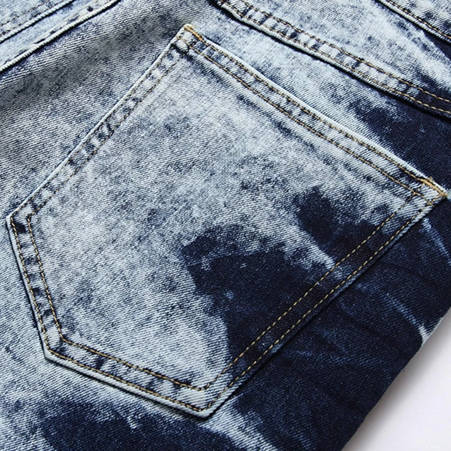 Mens Trend Ripped Jeans Distressed Hipster Street Straight Leg Plus Size Denim Pants Relaxed Fit Stretch Skinny Classic Jean