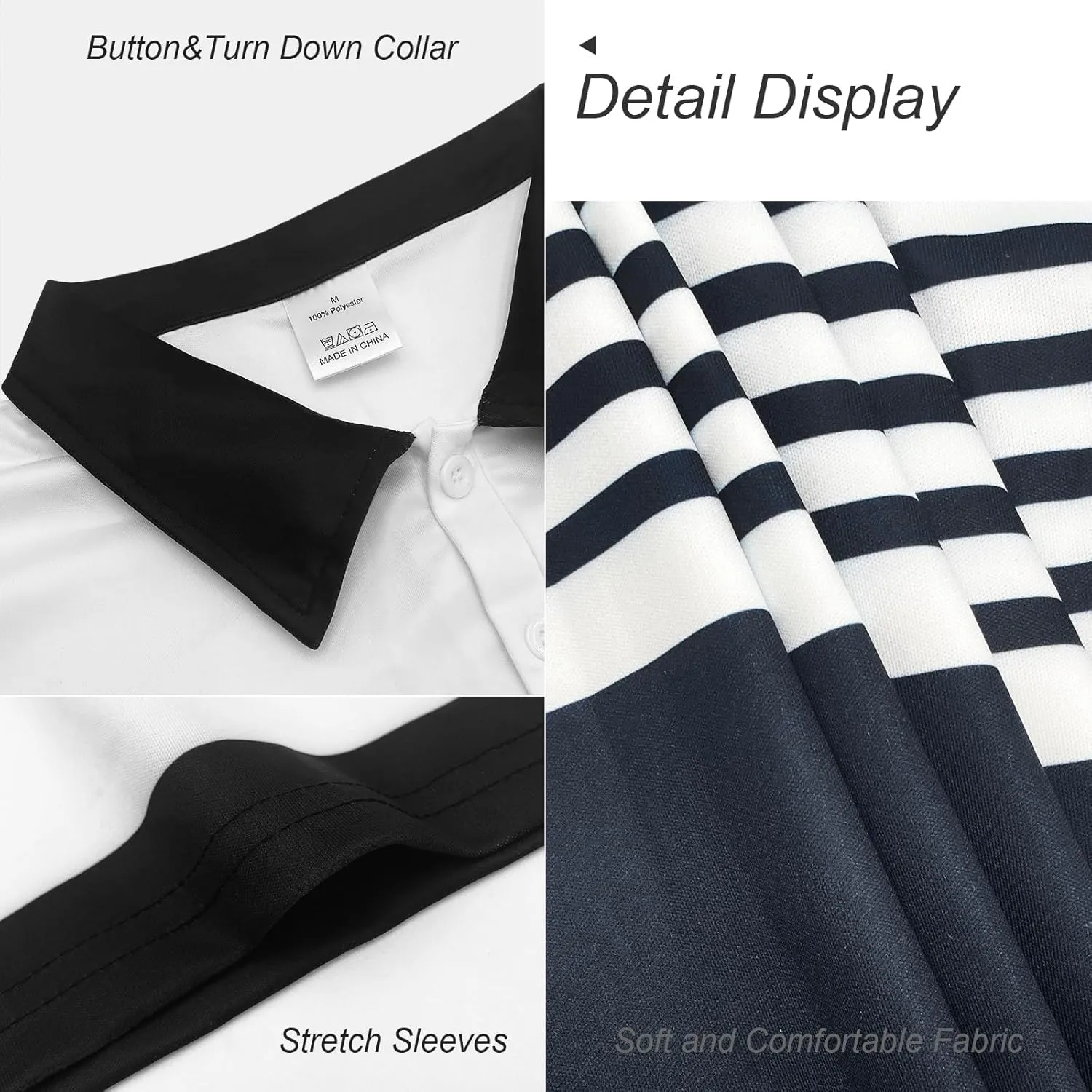 Polo Shirts for Men, Short Sleeve Slim Fit Shirts Casual Collar Shirt
