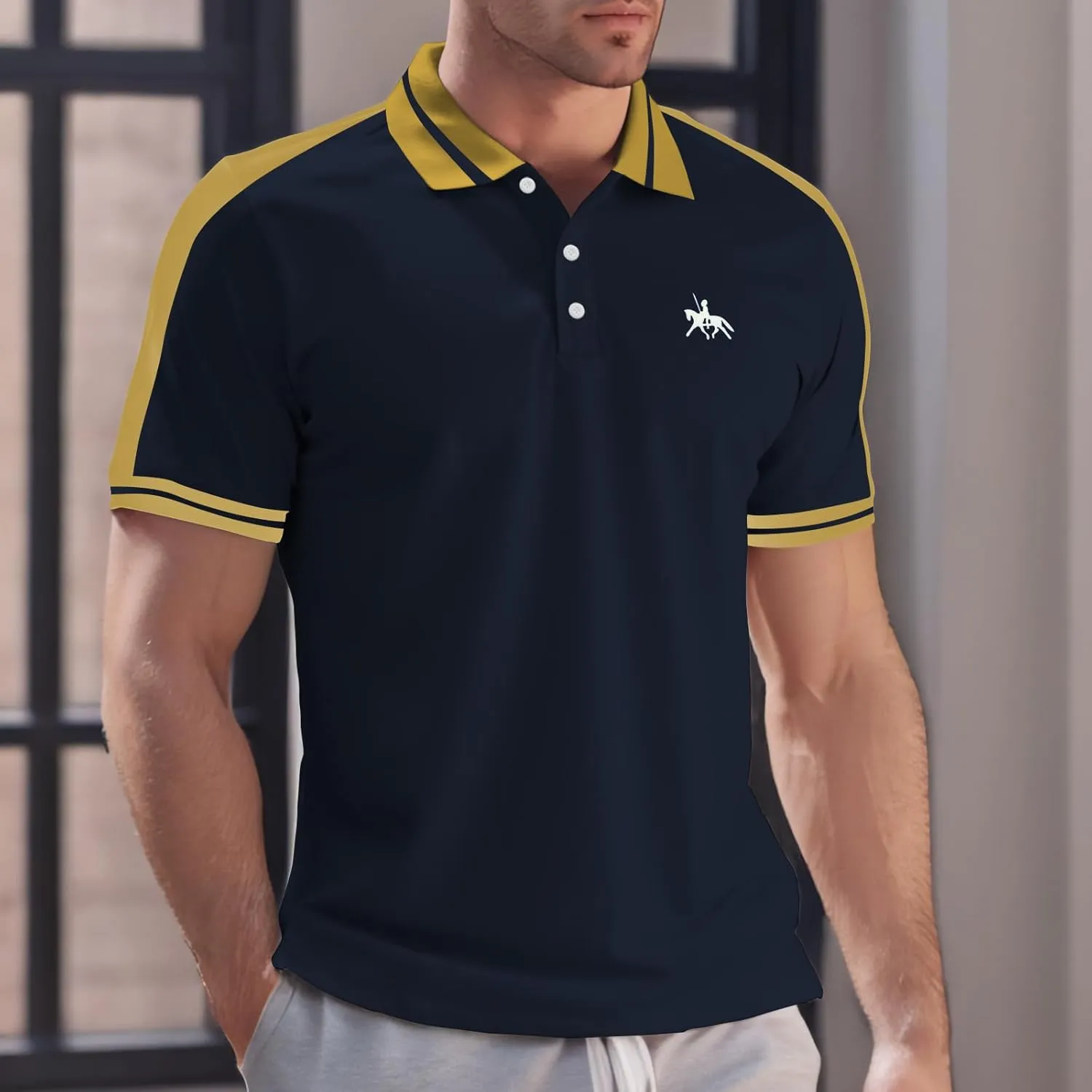 Polo Shirts for Men, Short Sleeve Slim Fit Shirts Casual Collar Shirt