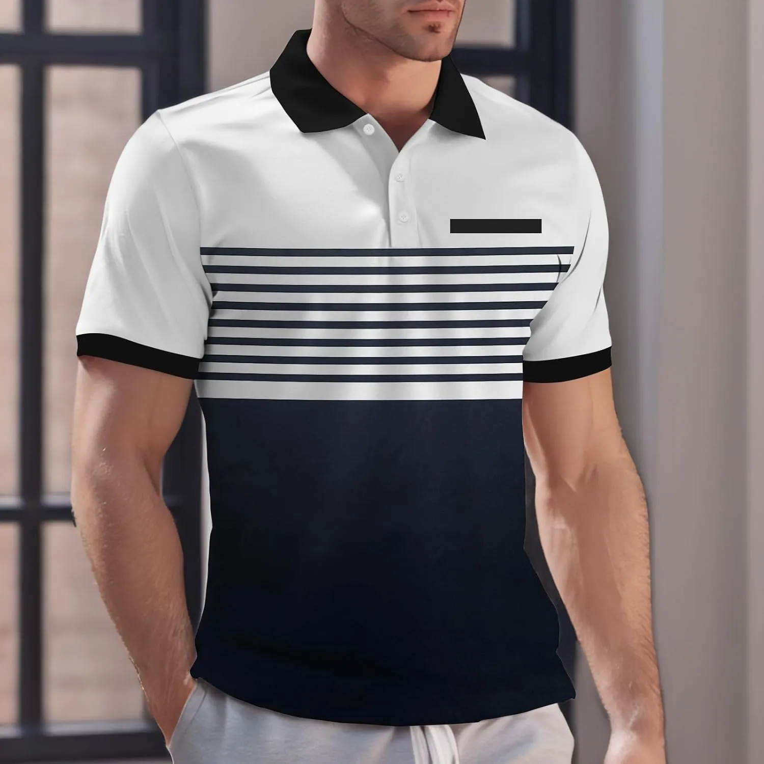 Polo Shirts for Men, Short Sleeve Slim Fit Shirts Casual Collar Shirt