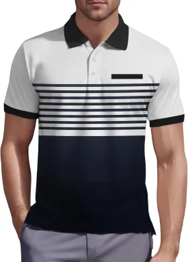 Polo Shirts for Men, Short Sleeve Slim Fit Shirts Casual Collar Shirt