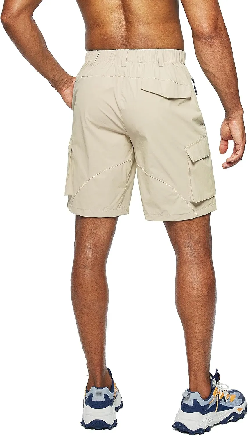 Pudolla Men's Hiking Cargo Shorts Quick Dry Outdoor Travel Shorts for Men with Multi Pocket for Fishing Camping Casual