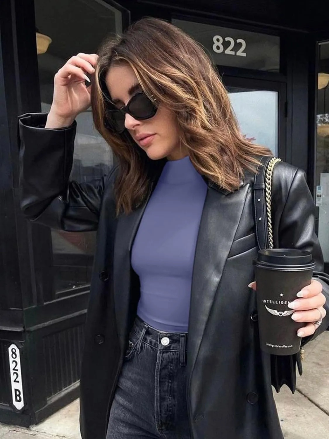 REORIA Women's Long Sleeve Mock Turtle Neck Tops Fall Winter Basic Double Lined Layering Lightweight Slim Fitted Shirts