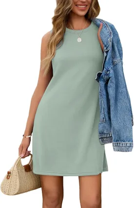 SAMPEEL Dresses for Women 2025 Casual Summer Sundresses Sleeveless Tank Dress Fashion Outfits