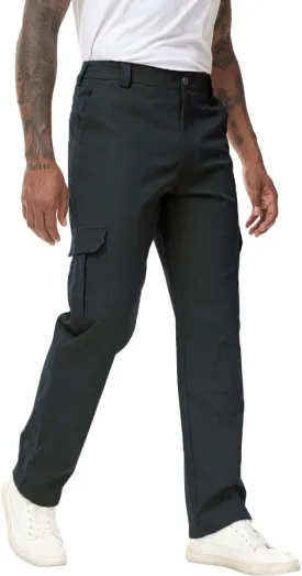 Soojun Men's Elastic Waist Relaxed Fit Stretch Cargo Pant