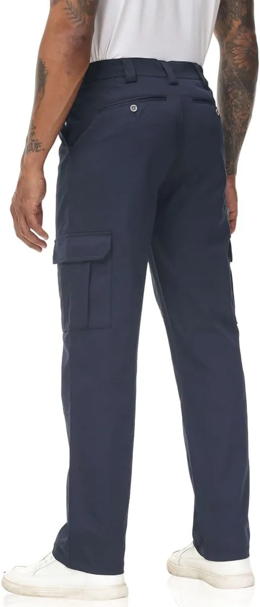Soojun Men's Elastic Waist Relaxed Fit Stretch Cargo Pant