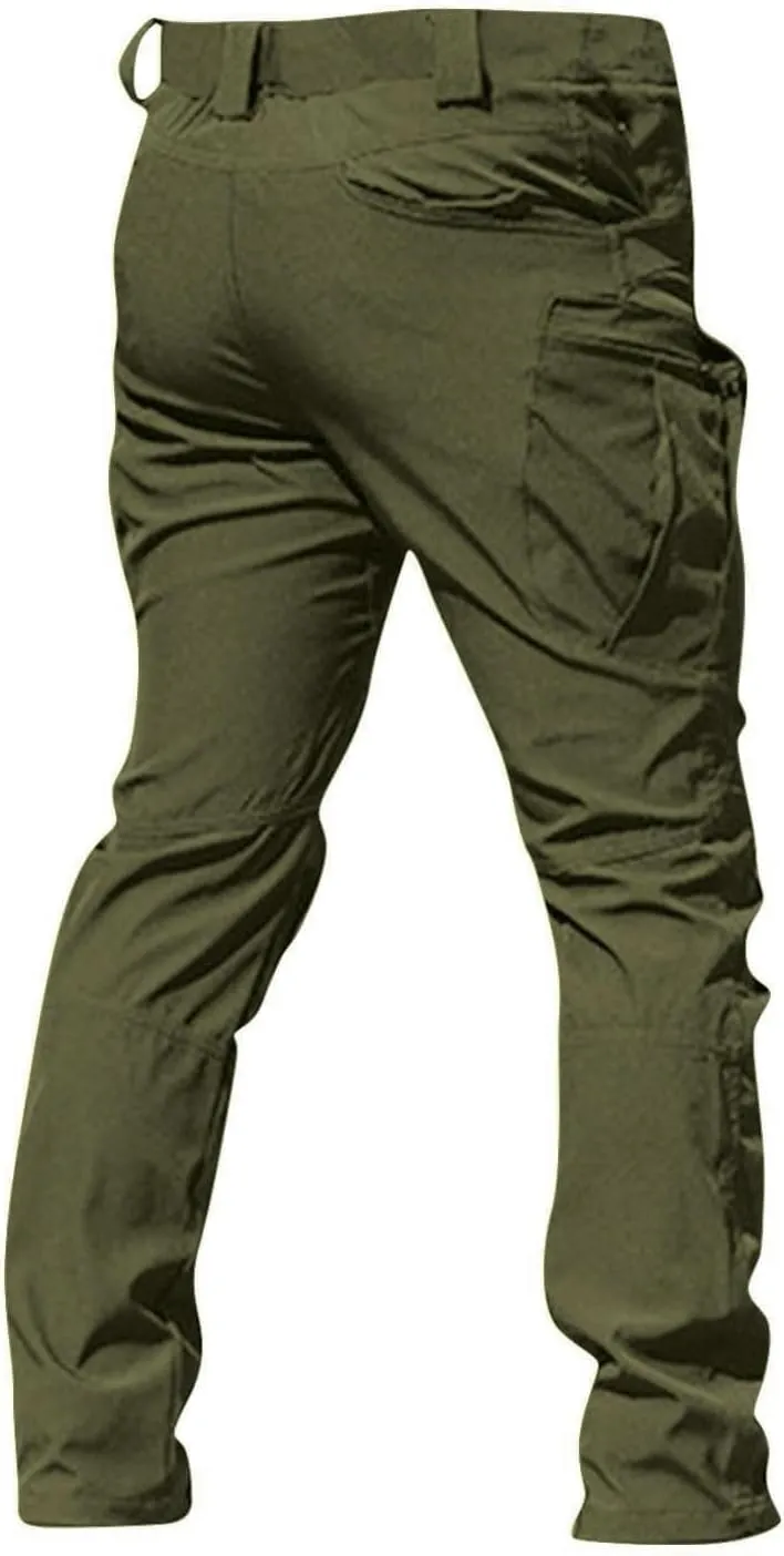 Tactical Pants for Men Relaxed Fit Ripstop Work Cargo Pants Stretch Flex Camo Hiking Pant Multi Pockets Outdoor Clothing