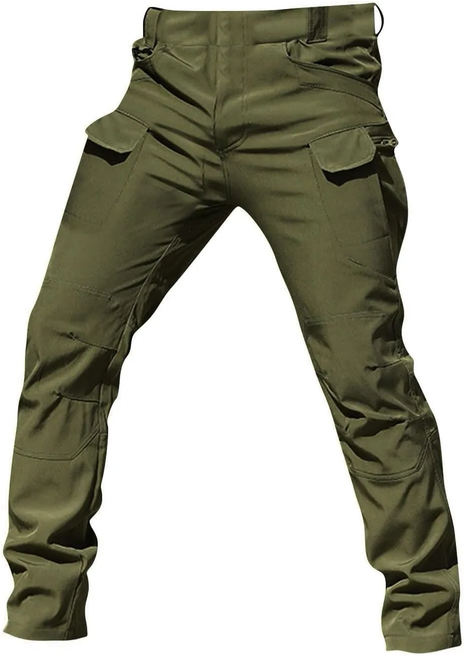 Tactical Pants for Men Relaxed Fit Ripstop Work Cargo Pants Stretch Flex Camo Hiking Pant Multi Pockets Outdoor Clothing