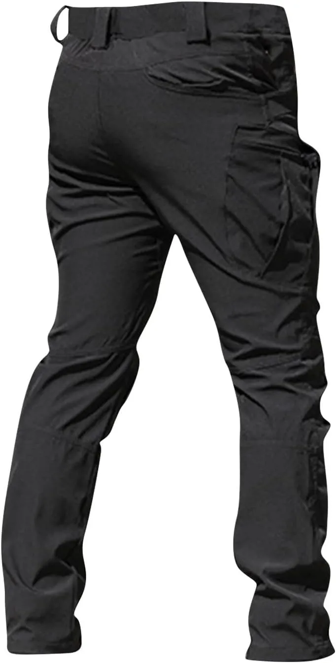 Tactical Pants for Men Stretch Ripstop Waterproof Utility Cargo Hiking Pants Lightweight Work Pant Hunting with Pockets