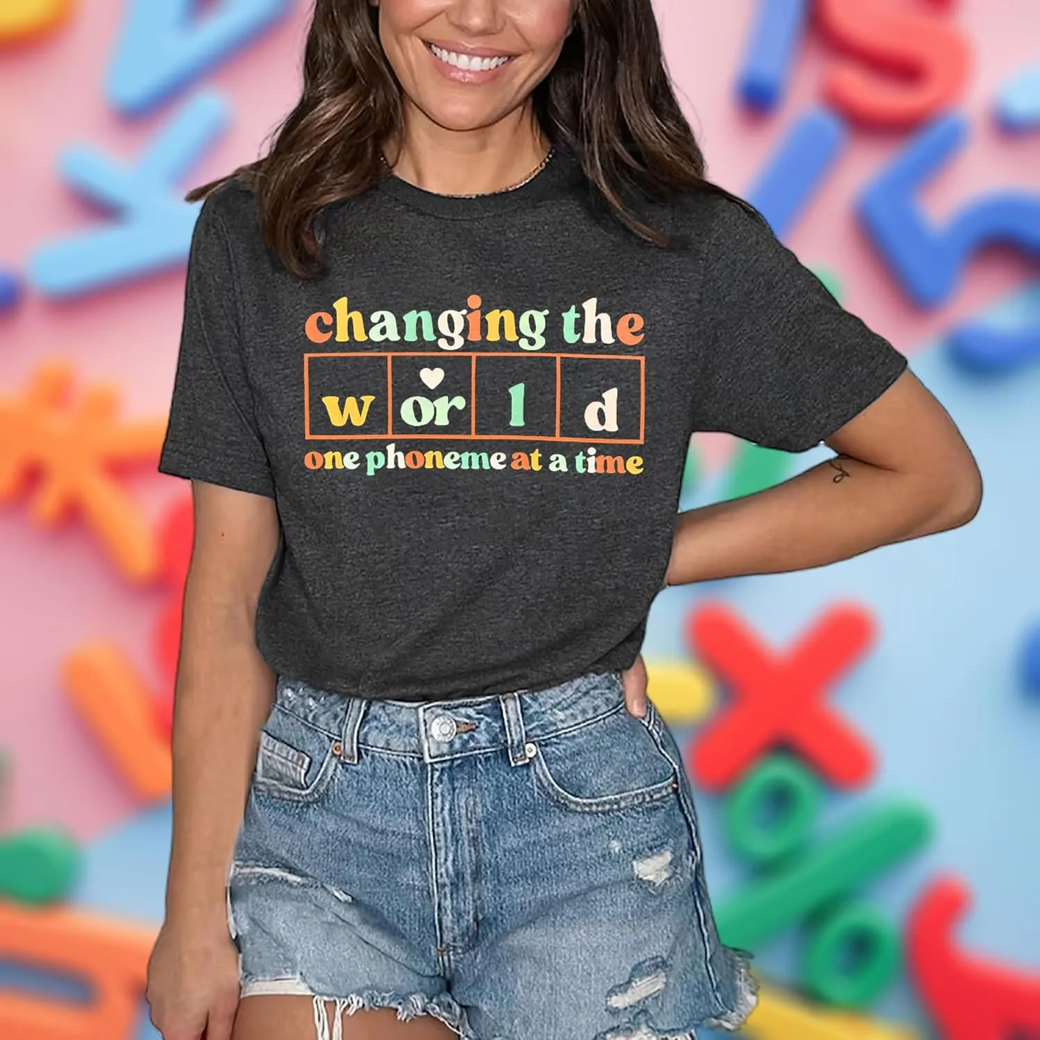 Teacher Shirts for Women Funny Teacher Life Graphic Tees Casual Inspirational Teaching T Shirt for Teacher's Day