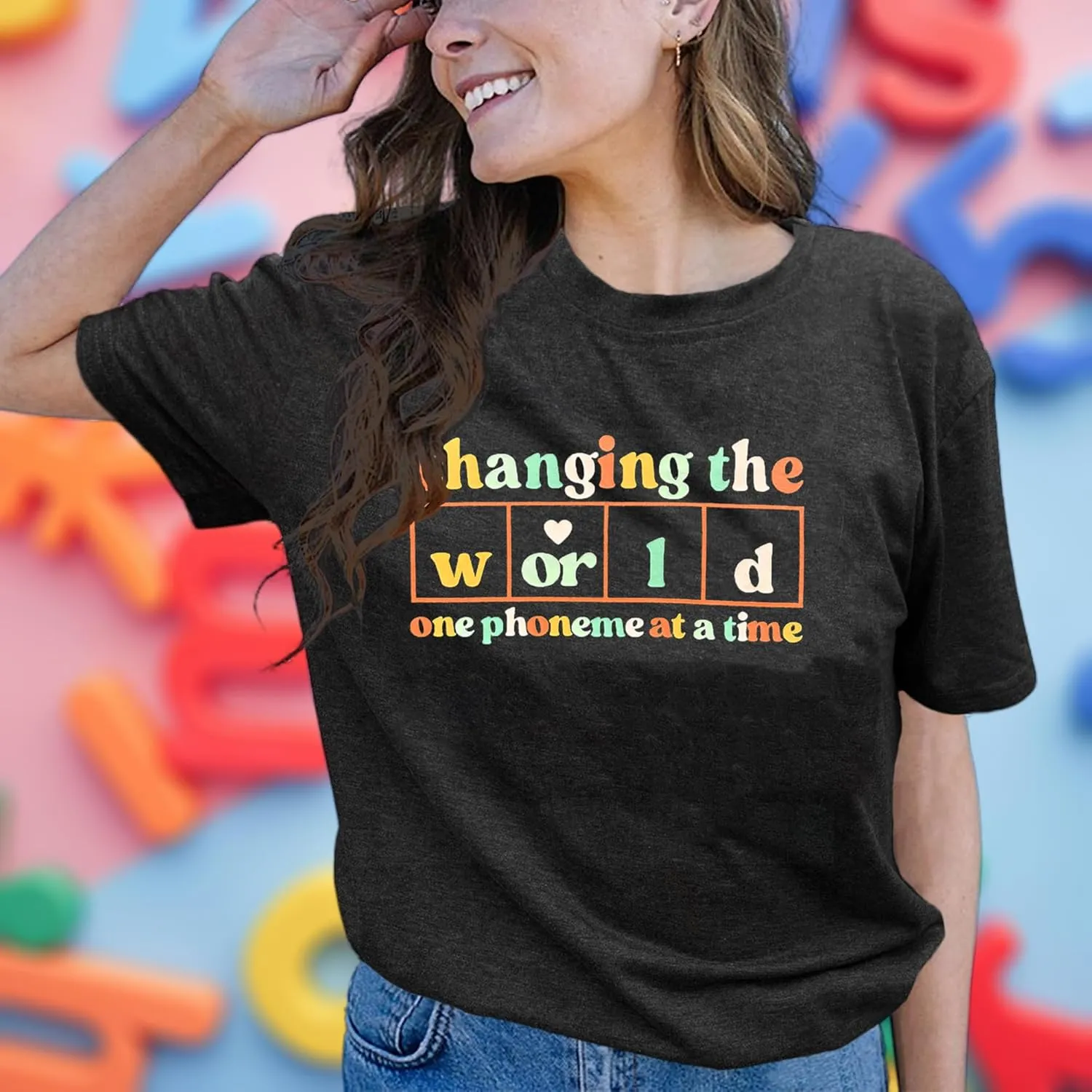 Teacher Shirts for Women Funny Teacher Life Graphic Tees Casual Inspirational Teaching T Shirt for Teacher's Day