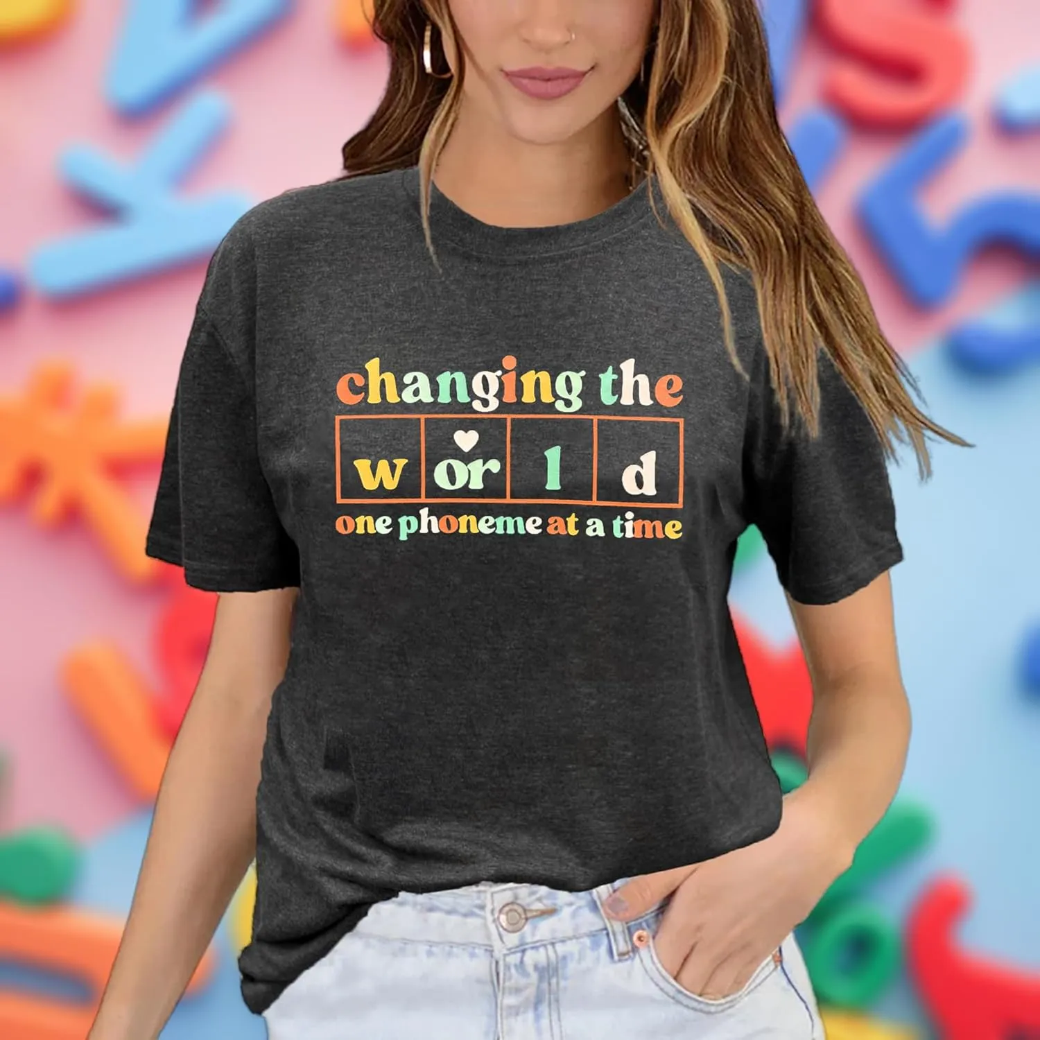 Teacher Shirts for Women Funny Teacher Life Graphic Tees Casual Inspirational Teaching T Shirt for Teacher's Day