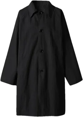 Women Loose Midi Trench Lapel Single Breasted Long Sleeve Trenchcoats Solid Street Jacket