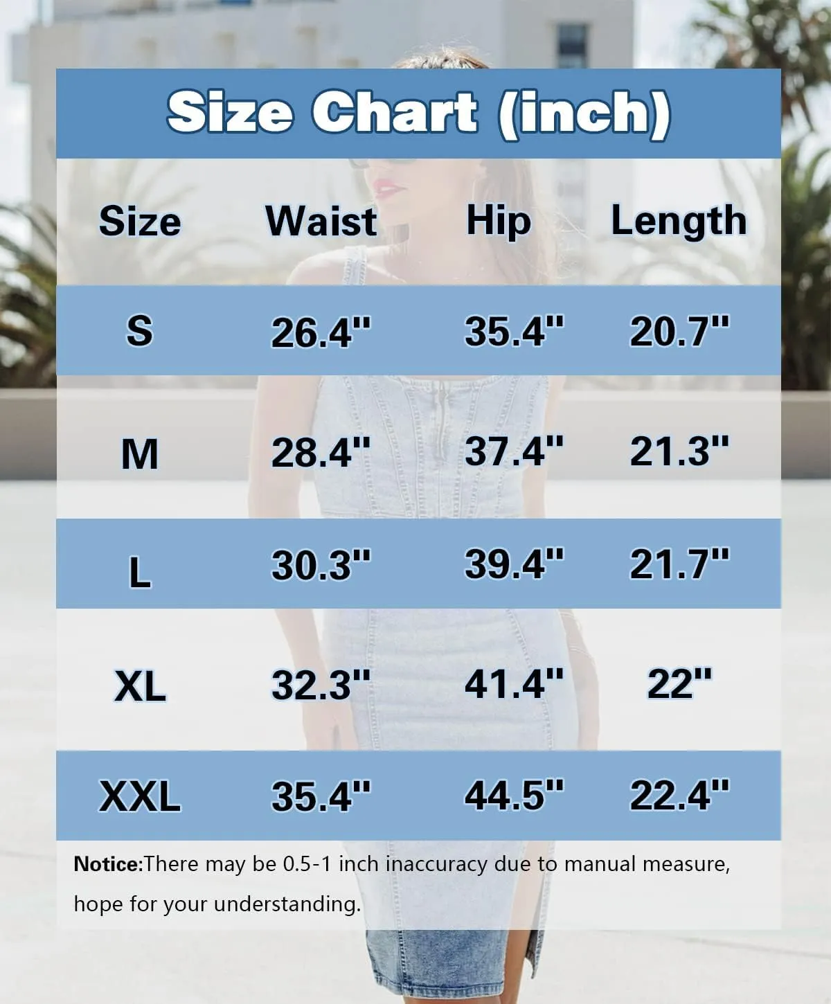 Womens Denim Pencil Skirt High Waisted Knee Length Side Split Hem Stretch Jean Skirts for Women